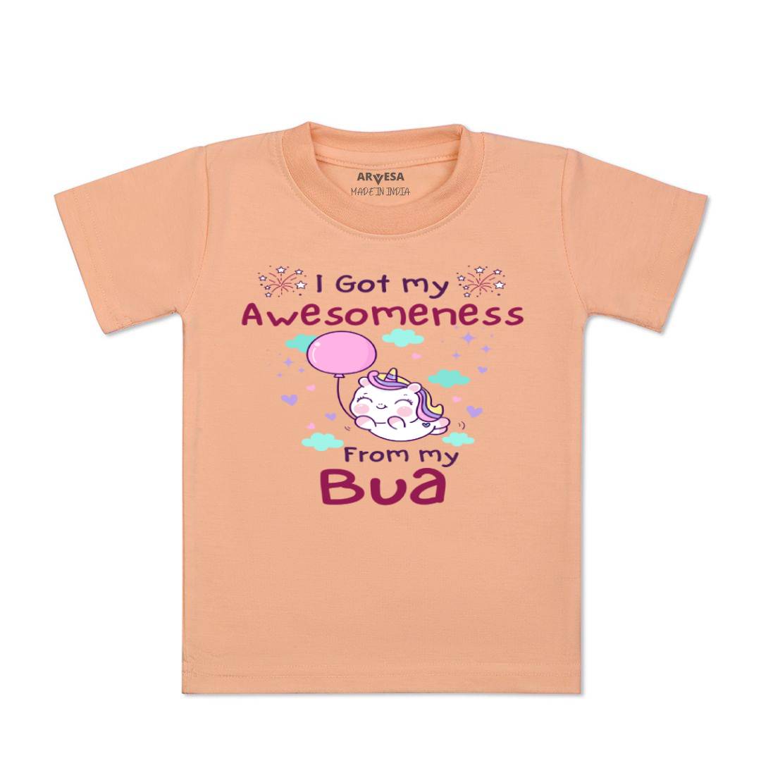 Arvesa I Got Awesomeness From Bua Design-928 White 0-3 Months Jumpsuit for Baby Boy & Girl dress .