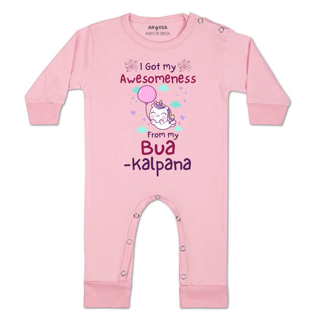 Arvesa I Got Awesomeness From Bua Baby Boy & Girl Dress