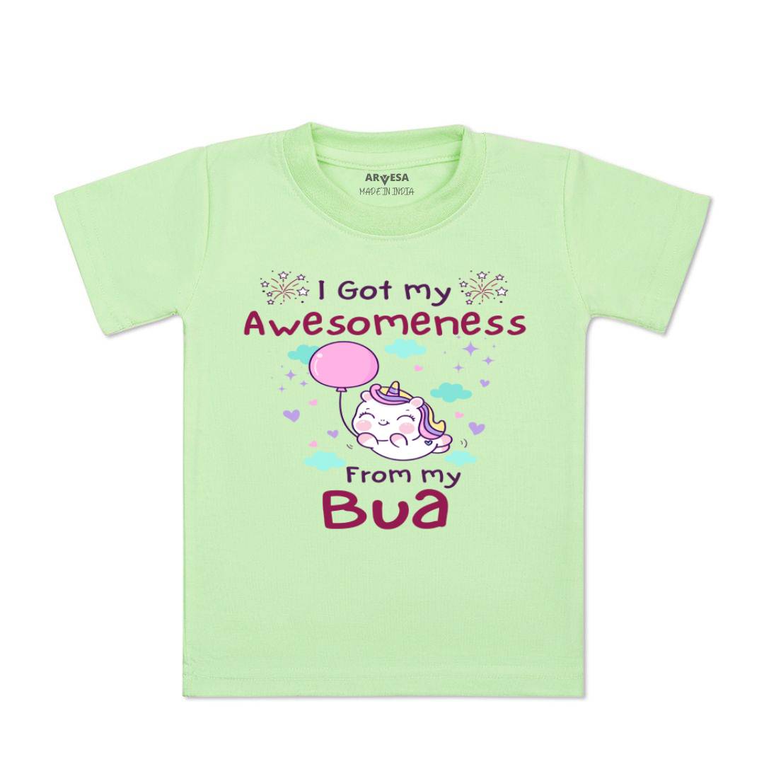 Arvesa I Got Awesomeness From Bua Design-928 White 0-3 Months Jumpsuit for Baby Boy & Girl dress .