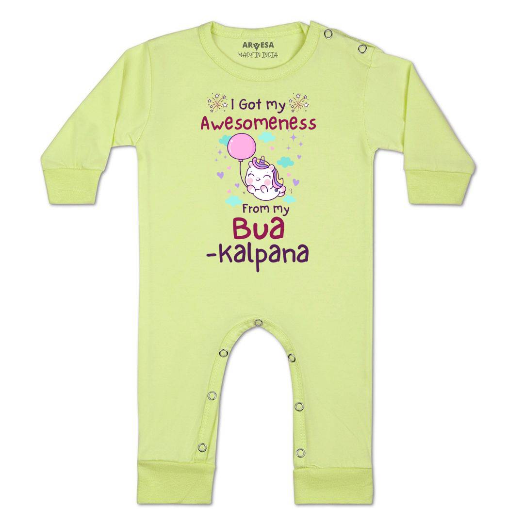Arvesa I Got Awesomeness From Bua Baby Boy & Girl Dress
