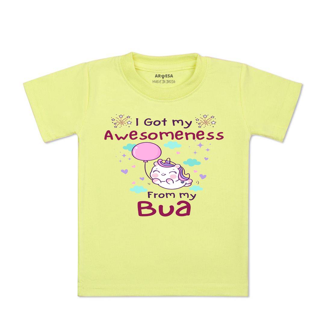 Arvesa I Got Awesomeness From Bua Design-928 White 0-3 Months Jumpsuit for Baby Boy & Girl dress .