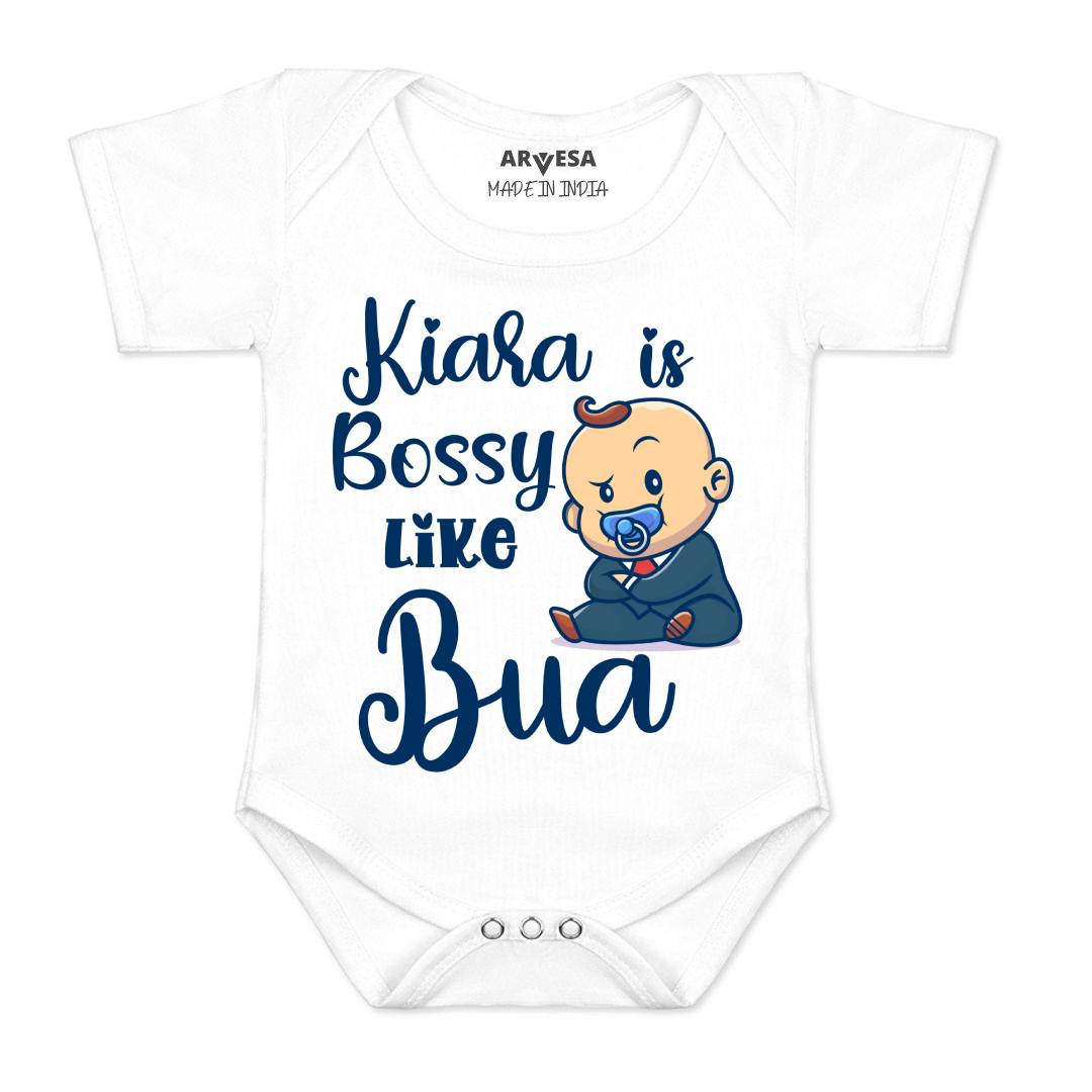 Arvesa Bossy Like My Bua Baby Boy & Girl Dress