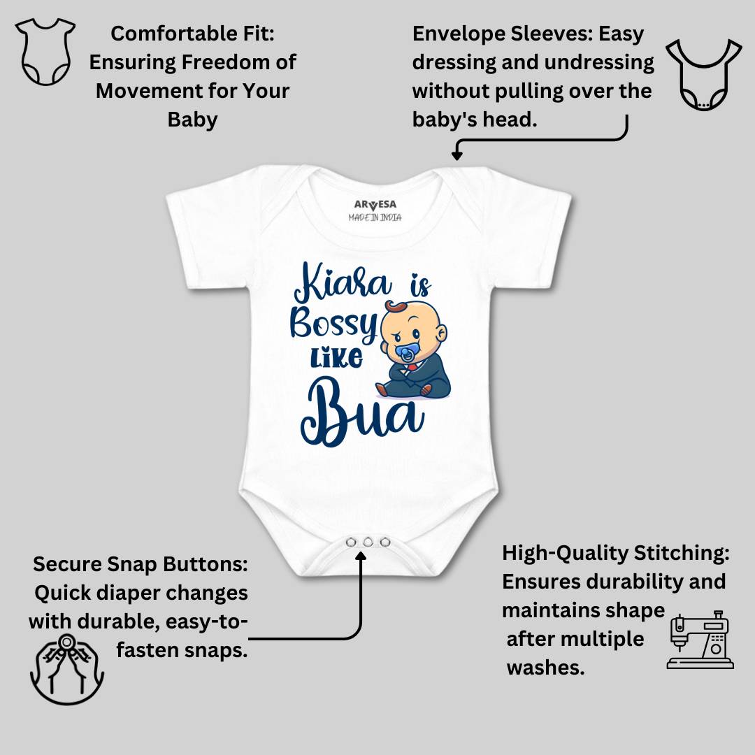 Arvesa Bossy Like My Bua Baby Boy & Girl Dress