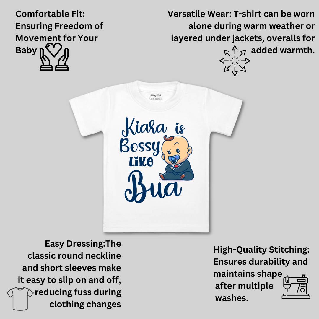 Arvesa Bossy Like My Bua Baby Boy & Girl Dress
