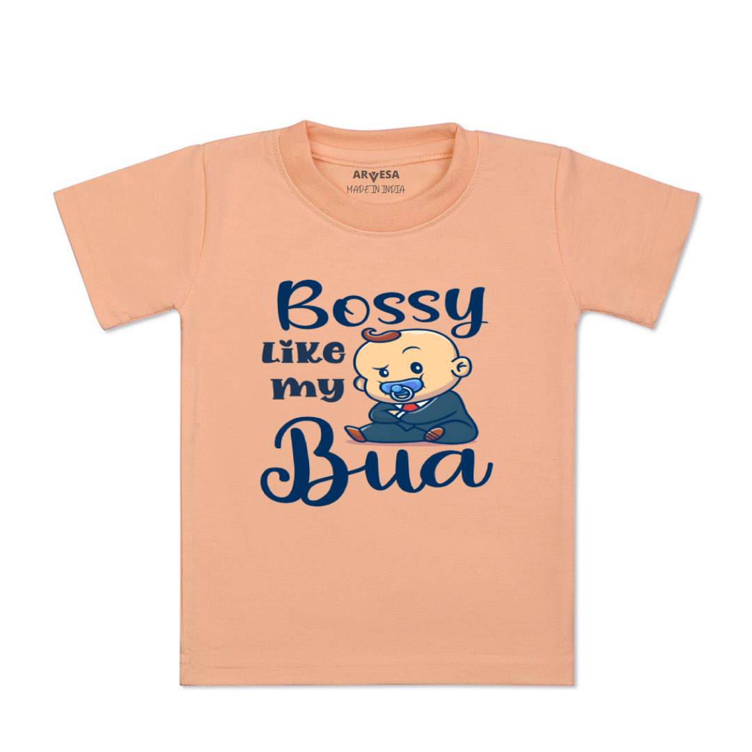 Arvesa Bossy Like My Bua Design-934 White 0-3 Months Jumpsuit for Baby Boy & Girl dress .