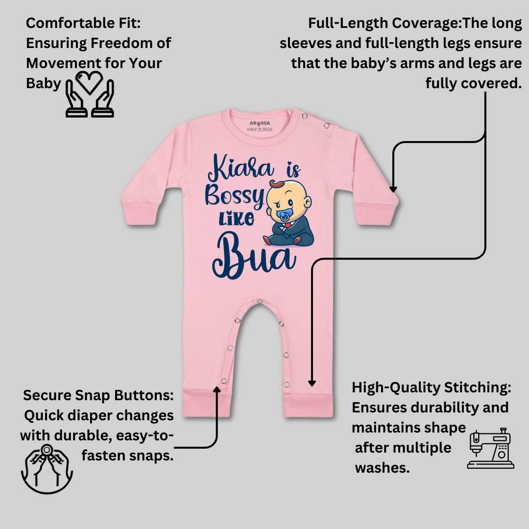 Arvesa Bossy Like My Bua Baby Boy & Girl Dress
