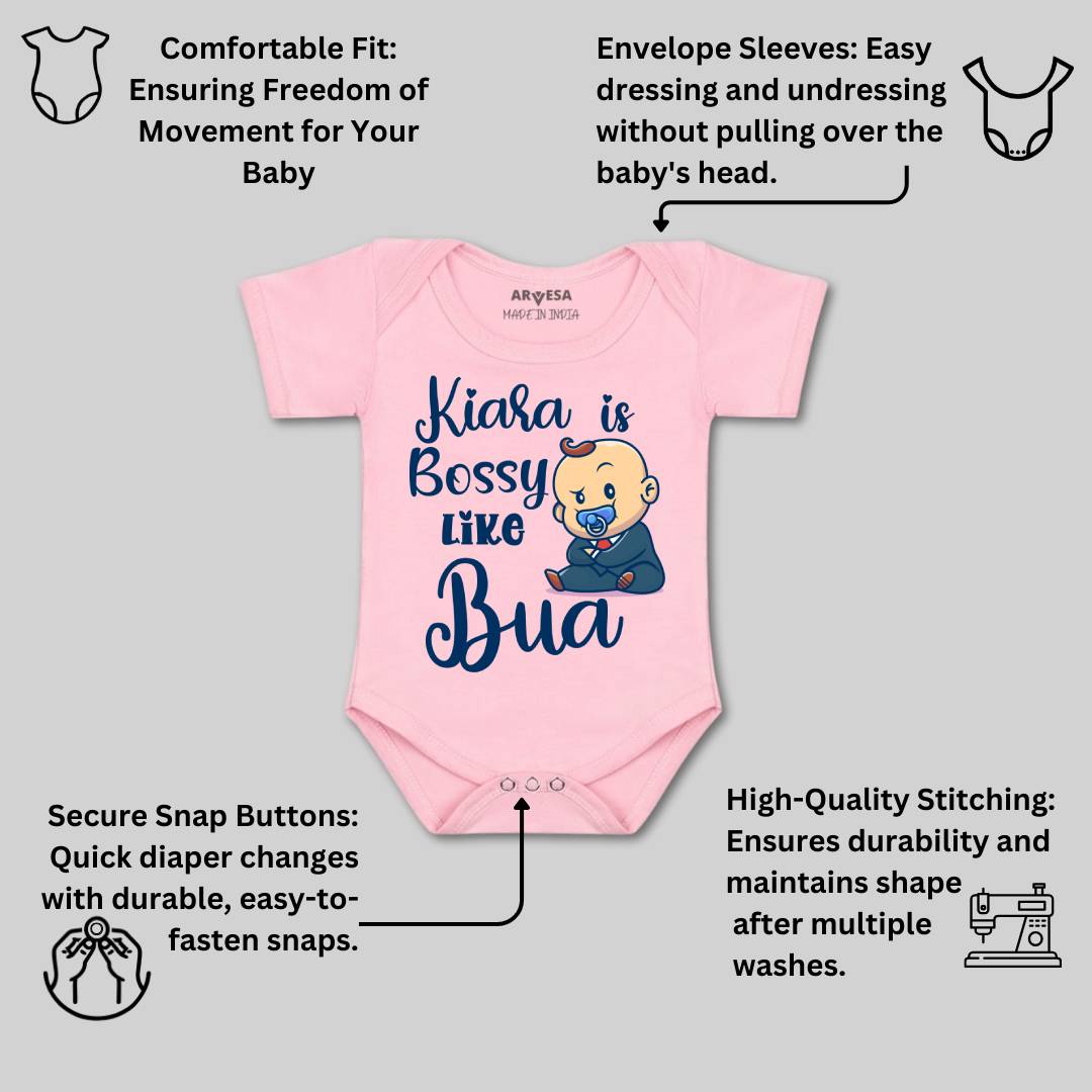 Arvesa Bossy Like My Bua Baby Boy & Girl Dress