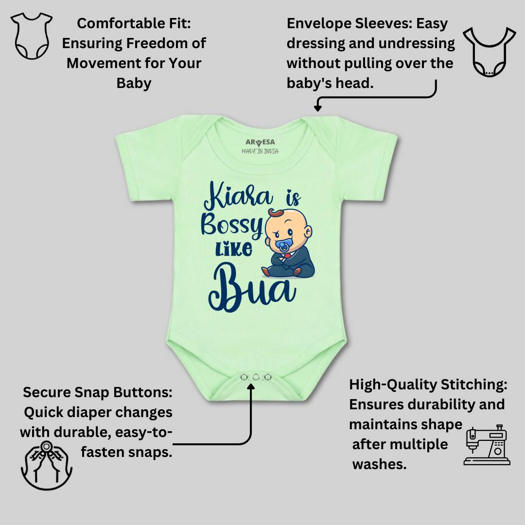 Arvesa Bossy Like My Bua Baby Boy & Girl Dress