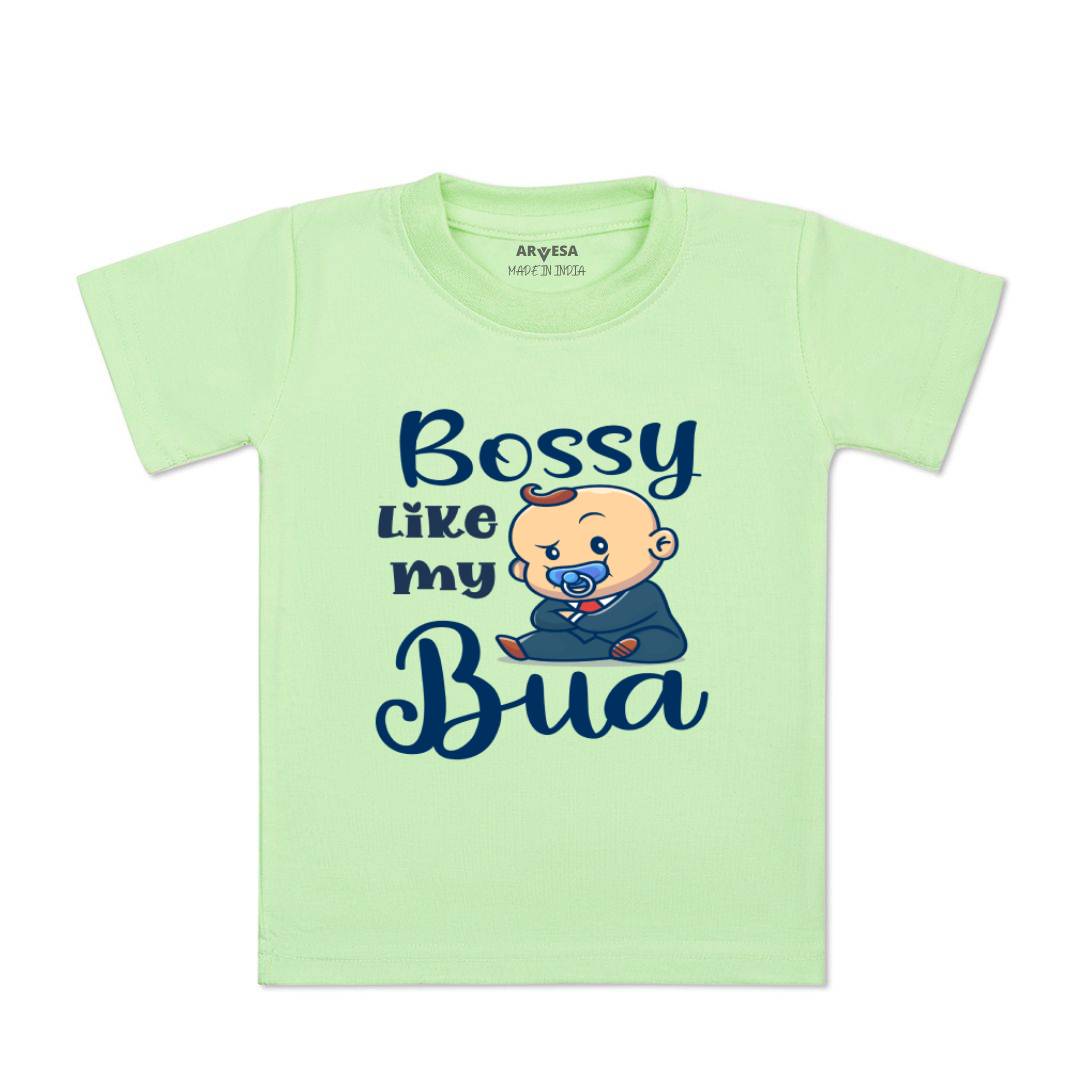 Arvesa Bossy Like My Bua Design-934 White 0-3 Months Jumpsuit for Baby Boy & Girl dress .