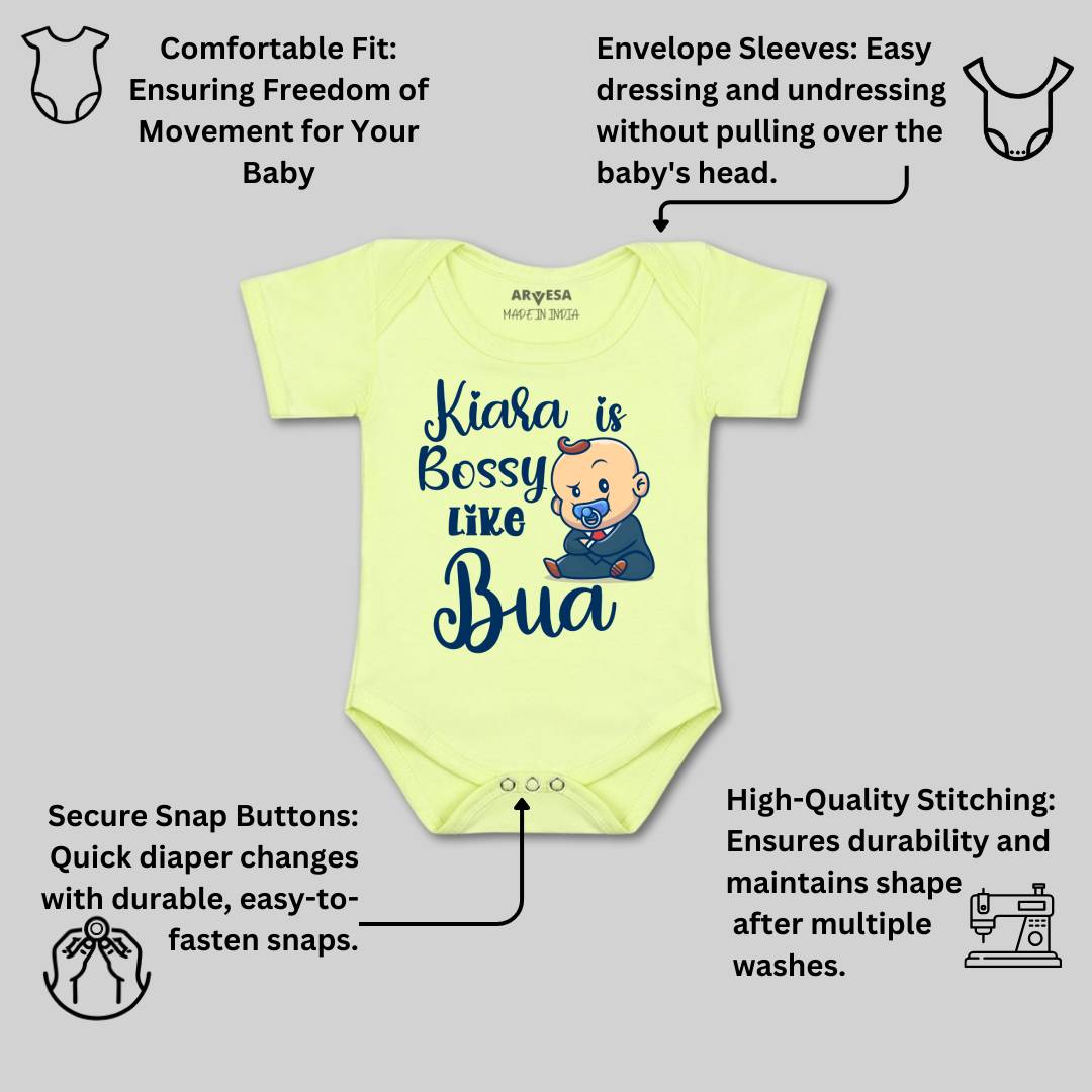 Arvesa Bossy Like My Bua Baby Boy & Girl Dress