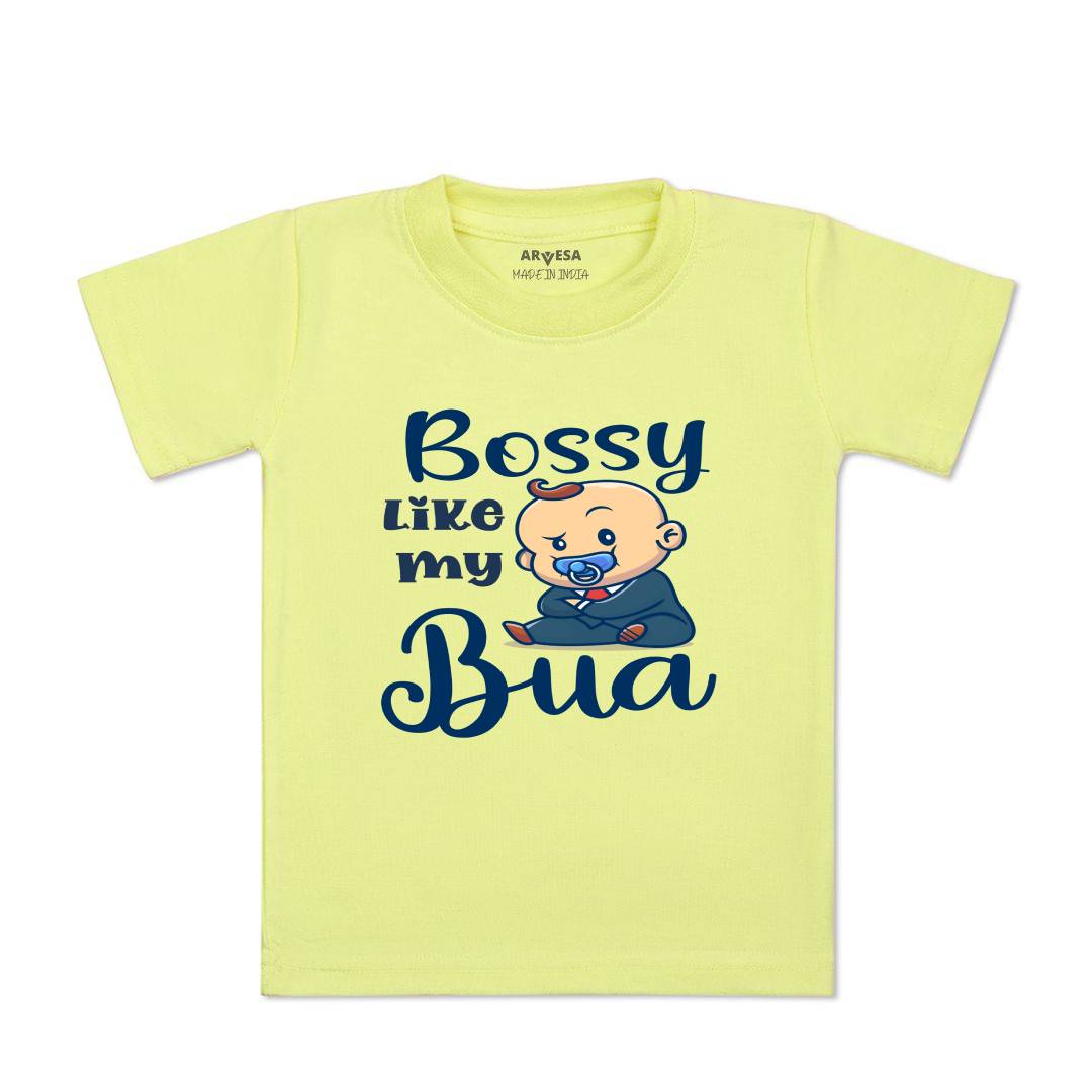 Arvesa Bossy Like My Bua Design-934 White 0-3 Months Jumpsuit for Baby Boy & Girl dress .