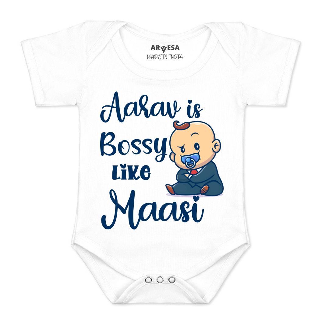 Arvesa Bossy Like My Maasi Baby Boy & Girl Dress