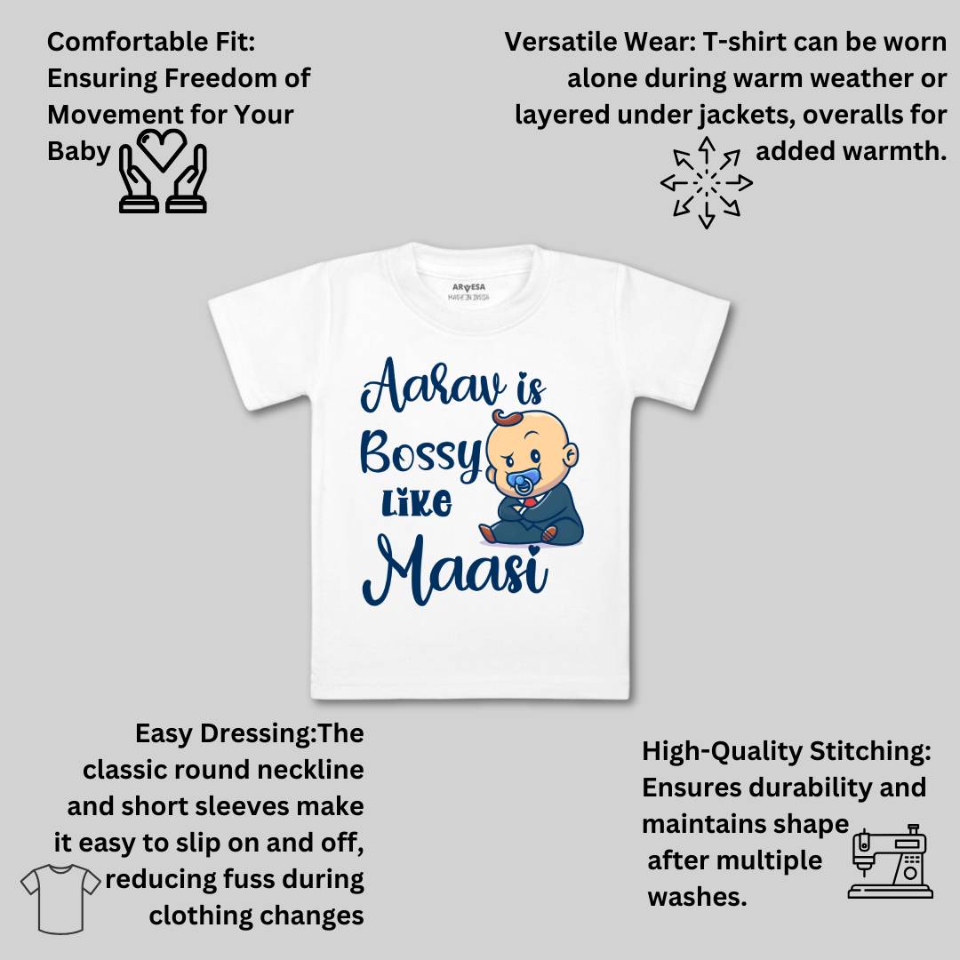 Arvesa Bossy Like My Maasi Baby Boy & Girl Dress