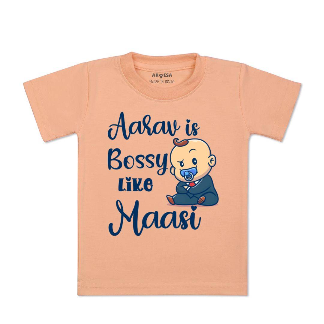 Arvesa Bossy Like My Maasi Baby Boy & Girl Dress