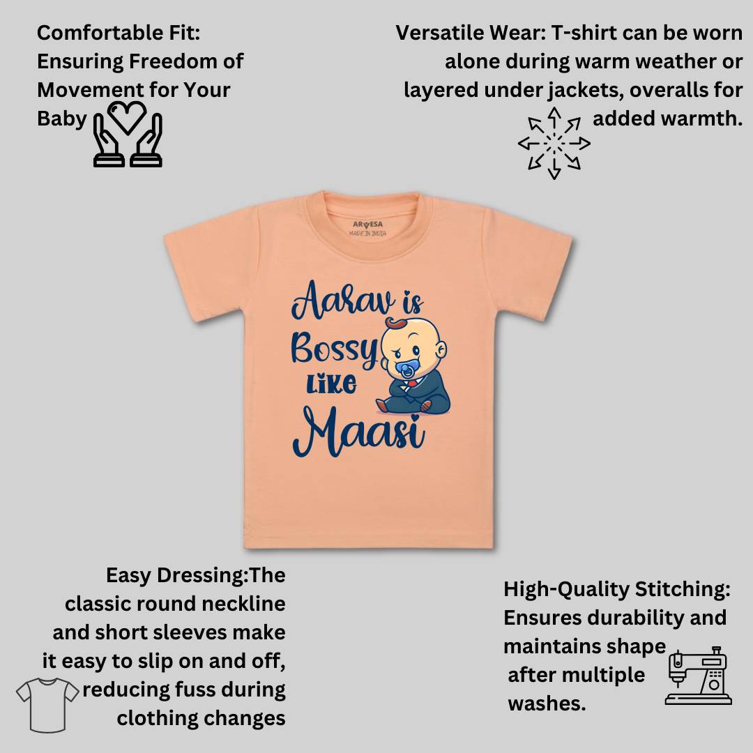 Arvesa Bossy Like My Maasi Baby Boy & Girl Dress