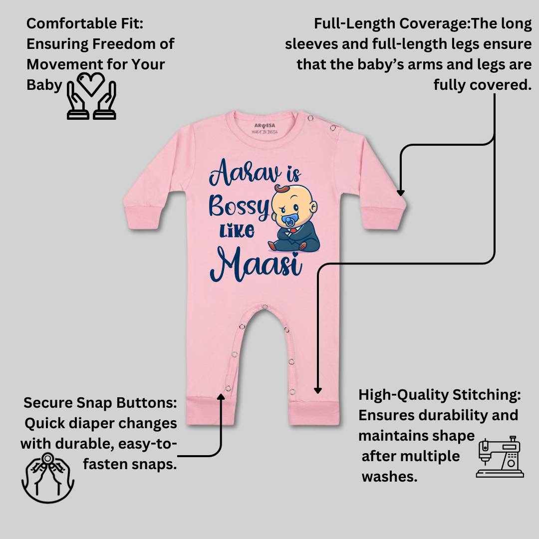 Arvesa Bossy Like My Maasi Baby Boy & Girl Dress