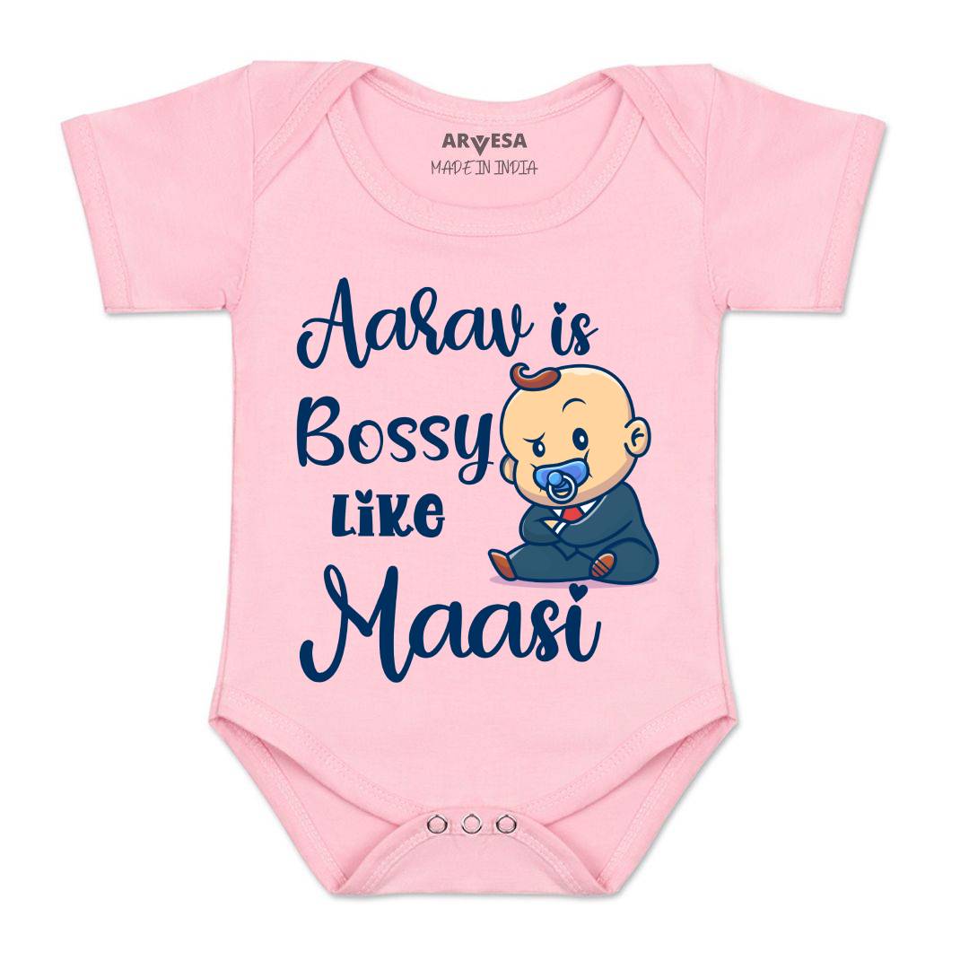 Arvesa Bossy Like My Maasi Baby Boy & Girl Dress