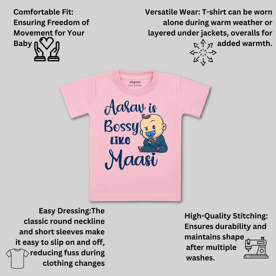 Arvesa Bossy Like My Maasi Baby Boy & Girl Dress