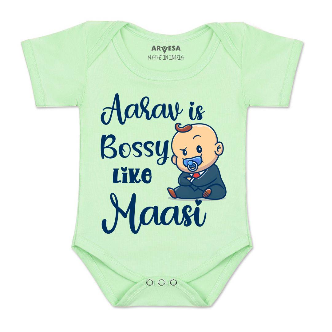 Arvesa Bossy Like My Maasi Baby Boy & Girl Dress