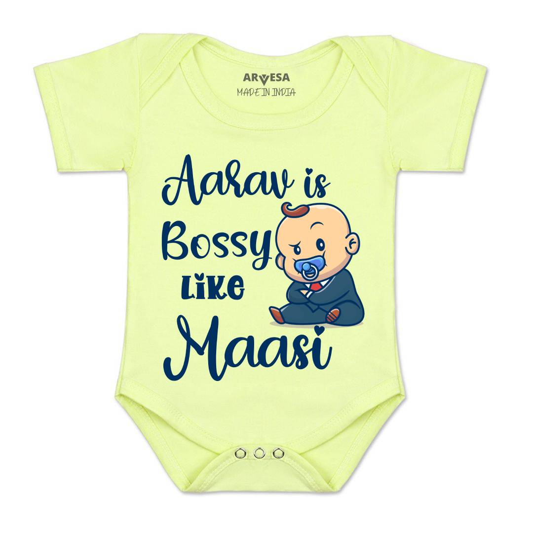Arvesa Bossy Like My Maasi Baby Boy & Girl Dress