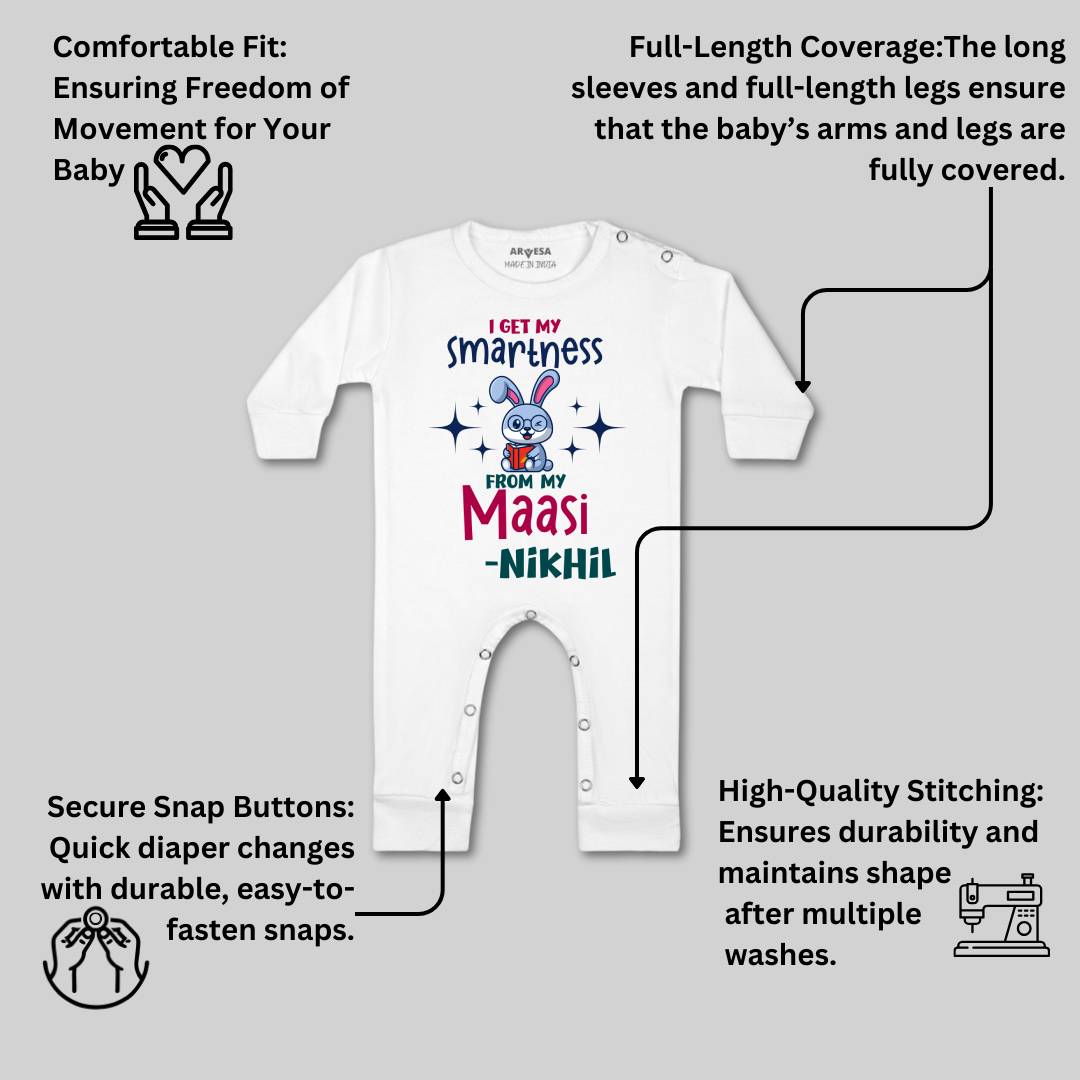 Arvesa I Got Smartness From Maasi Baby Boy & Girl Dress