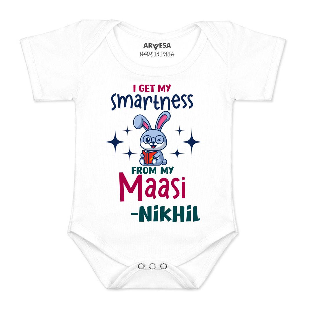 Arvesa I Got Smartness From Maasi Baby Boy & Girl Dress