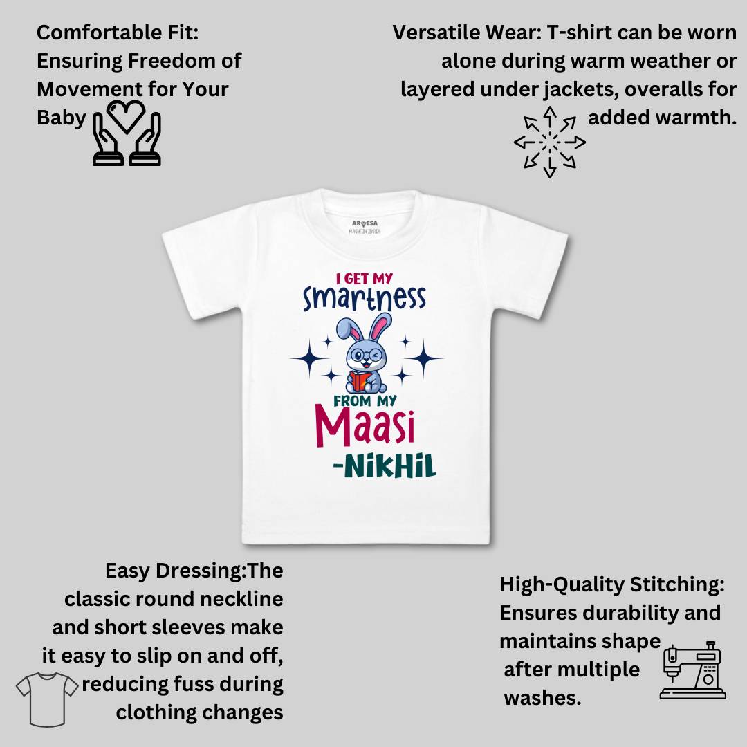 Arvesa I Got Smartness From Maasi Baby Boy & Girl Dress
