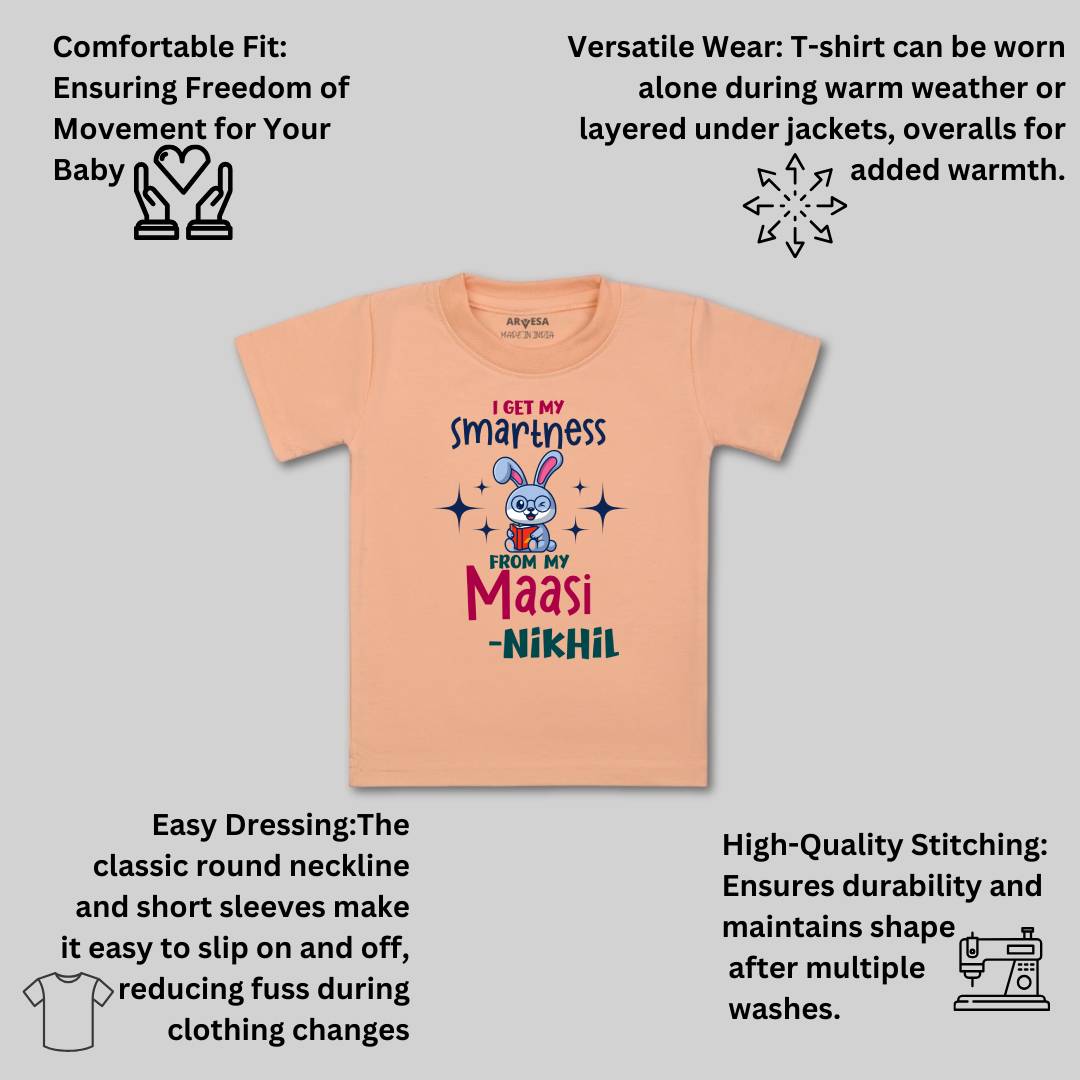 Arvesa I Got Smartness From Maasi Baby Boy & Girl Dress
