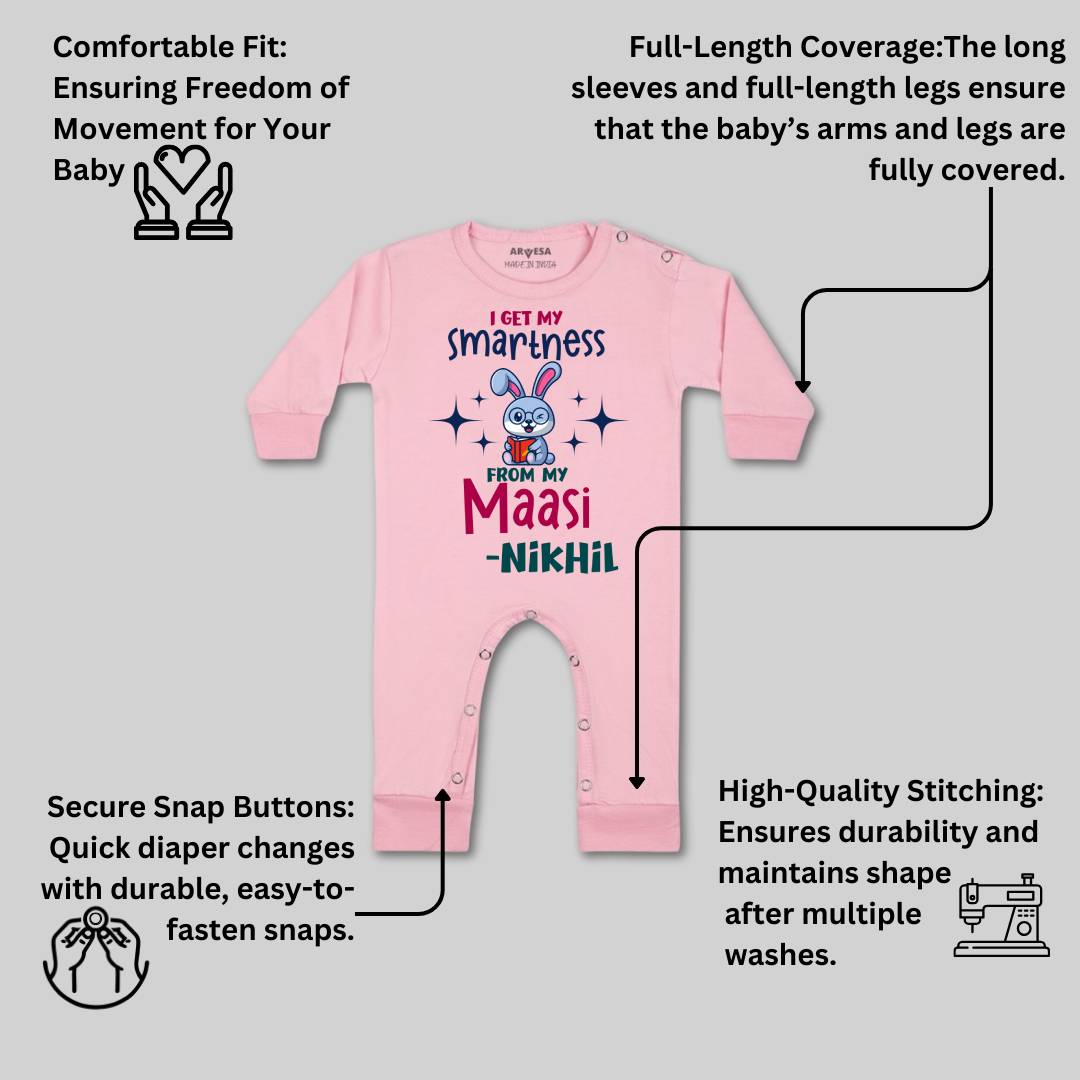 Arvesa I Got Smartness From Maasi Baby Boy & Girl Dress