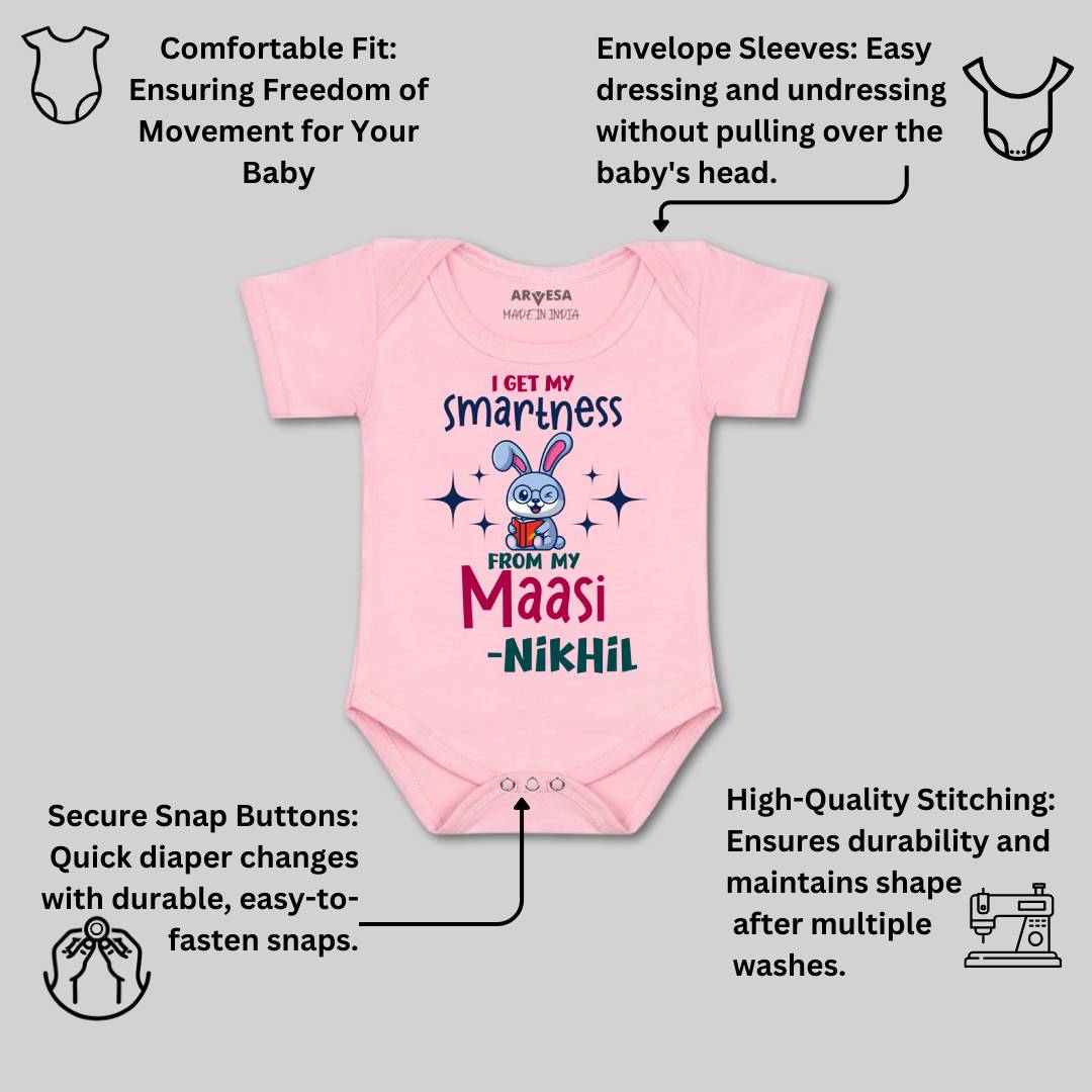 Arvesa I Got Smartness From Maasi Baby Boy & Girl Dress