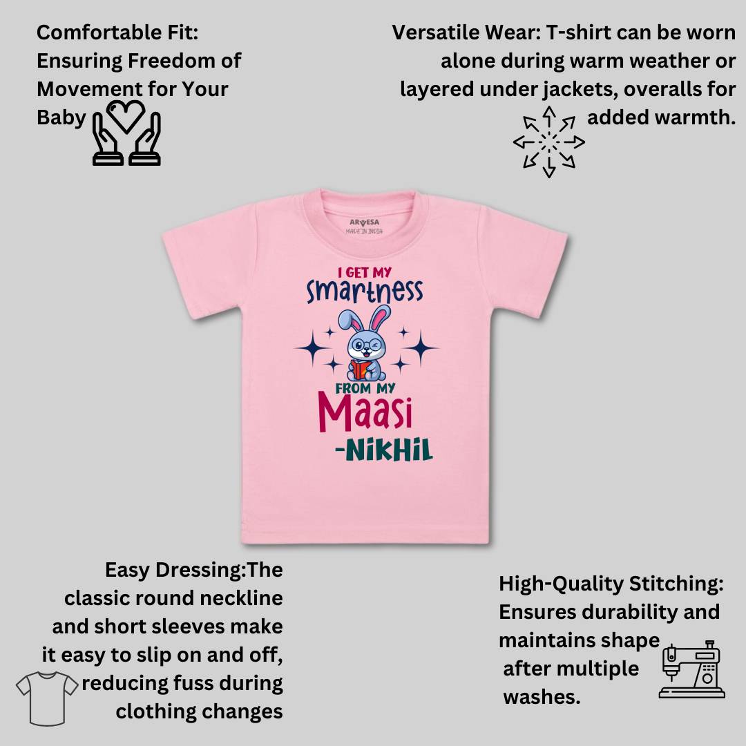Arvesa I Got Smartness From Maasi Baby Boy & Girl Dress