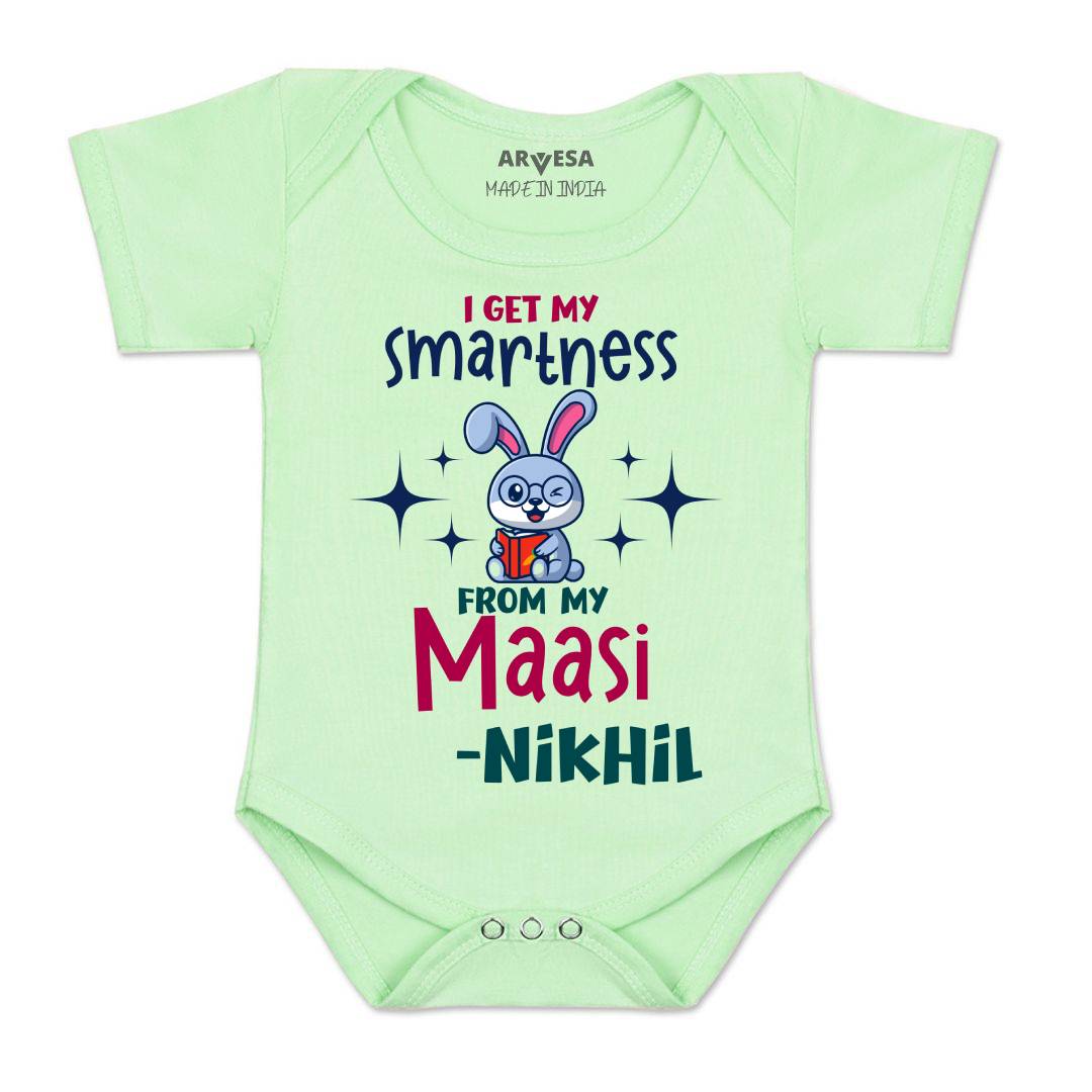 Arvesa I Got Smartness From Maasi Baby Boy & Girl Dress