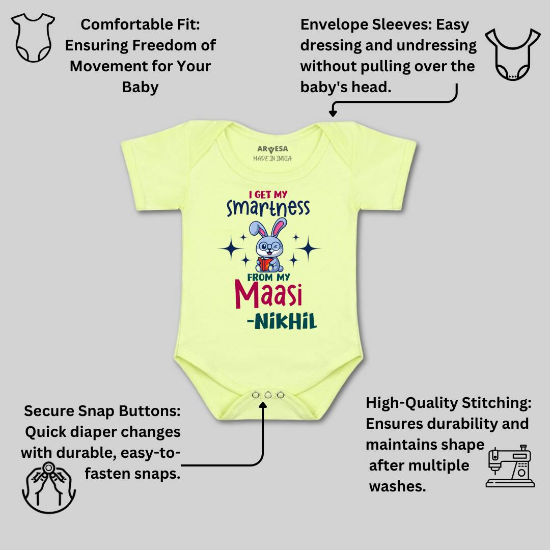 Arvesa I Got Smartness From Maasi Baby Boy & Girl Dress