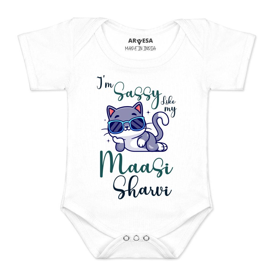 Arvesa I Am Sassy Like My Bua Baby Boy & Girl Dress