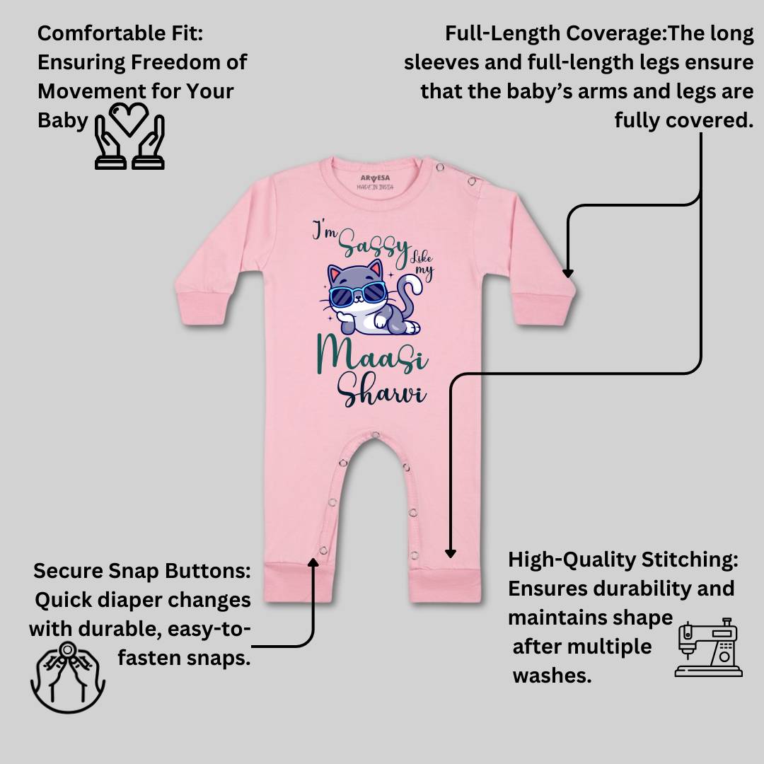 Arvesa I Am Sassy Like My Bua Baby Boy & Girl Dress