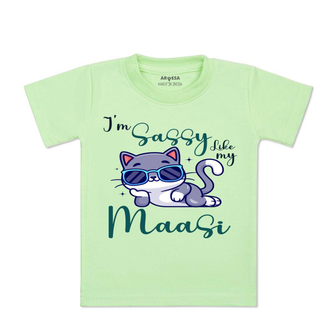 Arvesa I Am Sassy Like My Bua Design-937 White 0-3 Months Jumpsuit for Baby Boy & Girl dress .