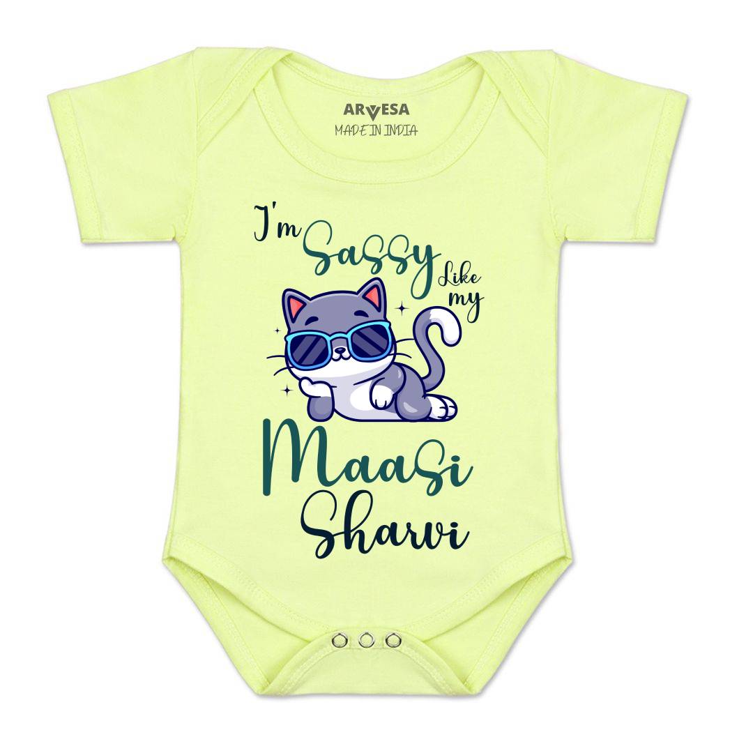 Arvesa I Am Sassy Like My Bua Baby Boy & Girl Dress