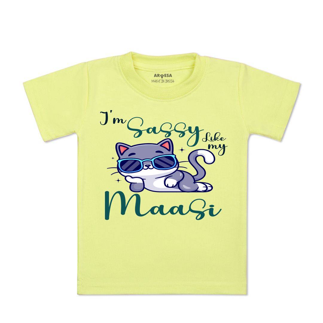Arvesa I Am Sassy Like My Bua Design-937 White 0-3 Months Jumpsuit for Baby Boy & Girl dress .