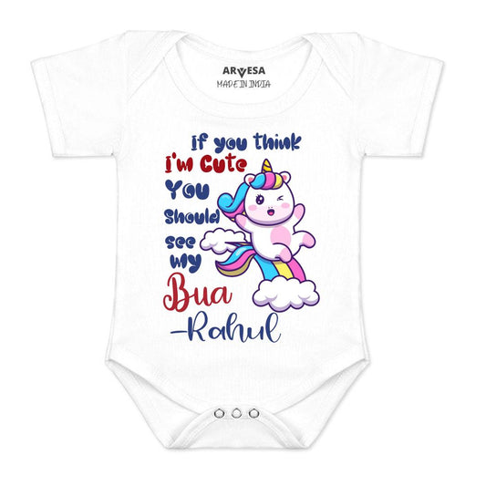 Arvesa I Am Cute You Should See My Bua Baby Boy & Girl Dress
