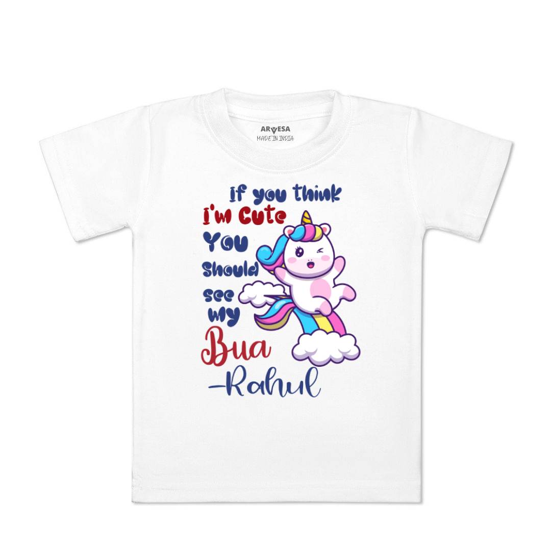 Arvesa I Am Cute You Should See My Bua Baby Boy & Girl Dress