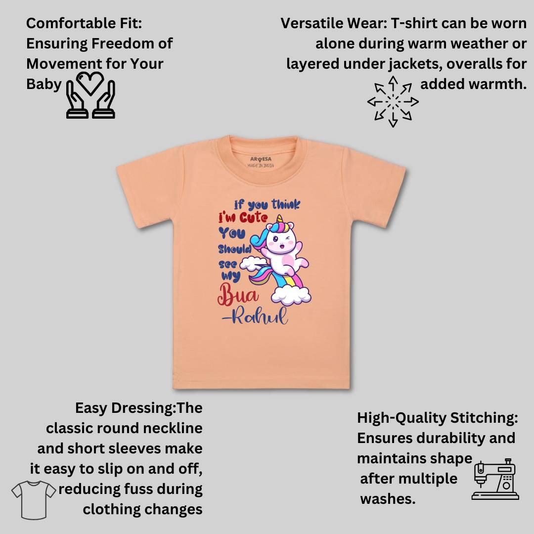 Arvesa I Am Cute You Should See My Bua Baby Boy & Girl Dress