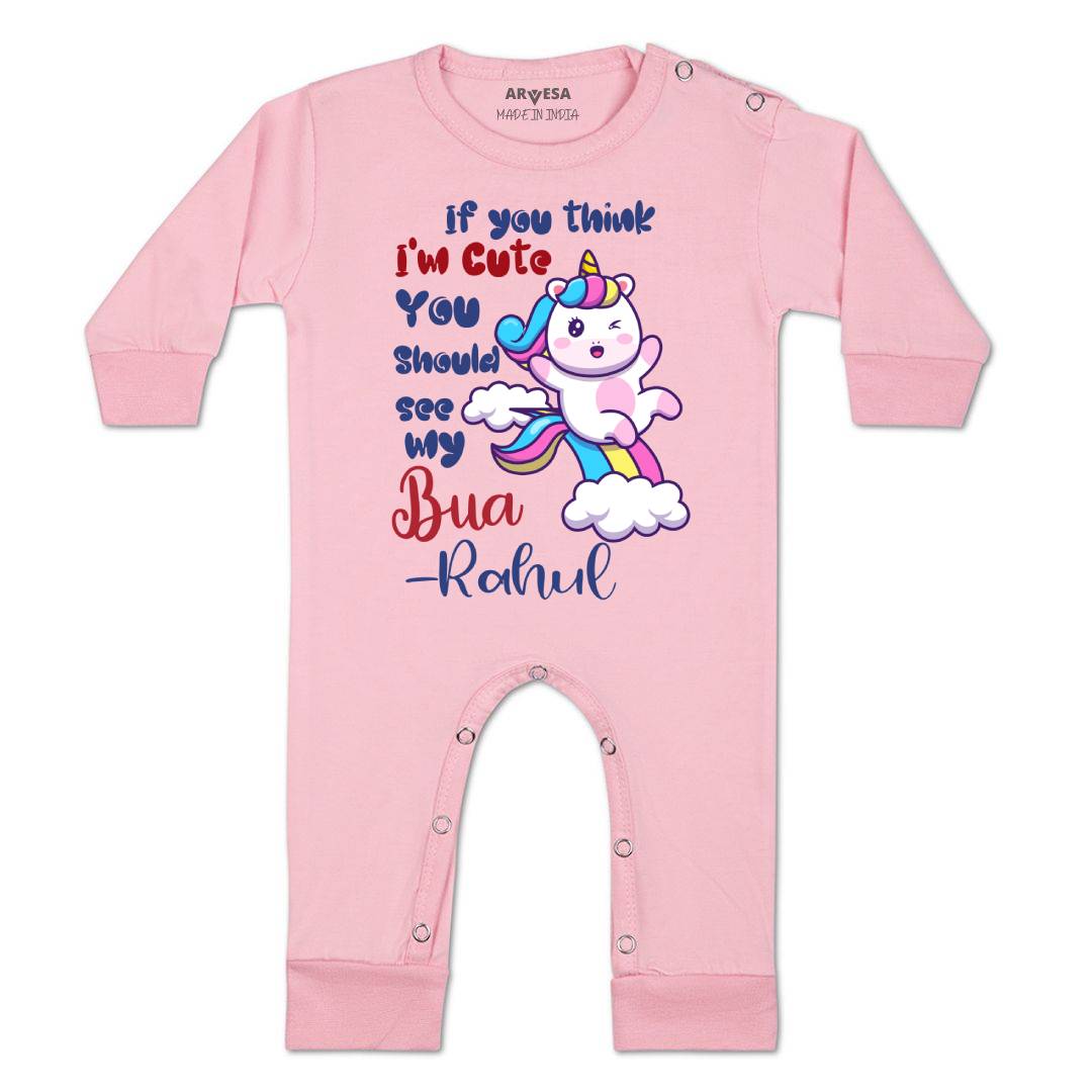Arvesa I Am Cute You Should See My Bua Baby Boy & Girl Dress