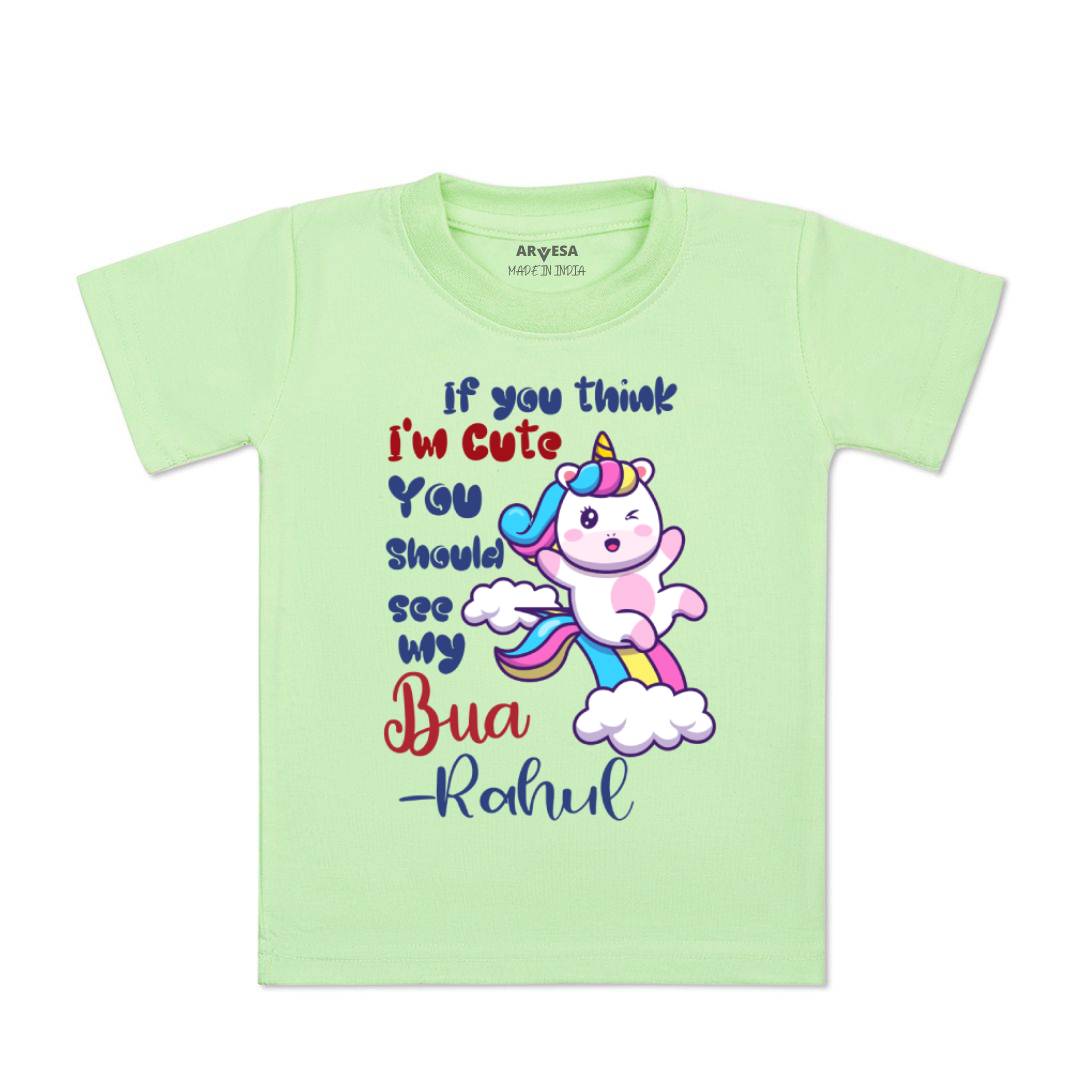 Arvesa I Am Cute You Should See My Bua Baby Boy & Girl Dress