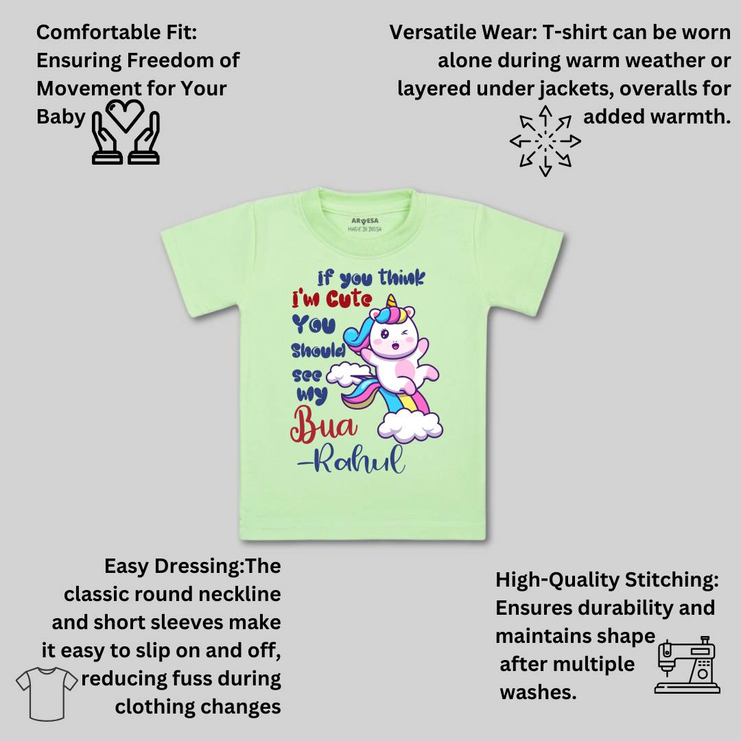 Arvesa I Am Cute You Should See My Bua Baby Boy & Girl Dress