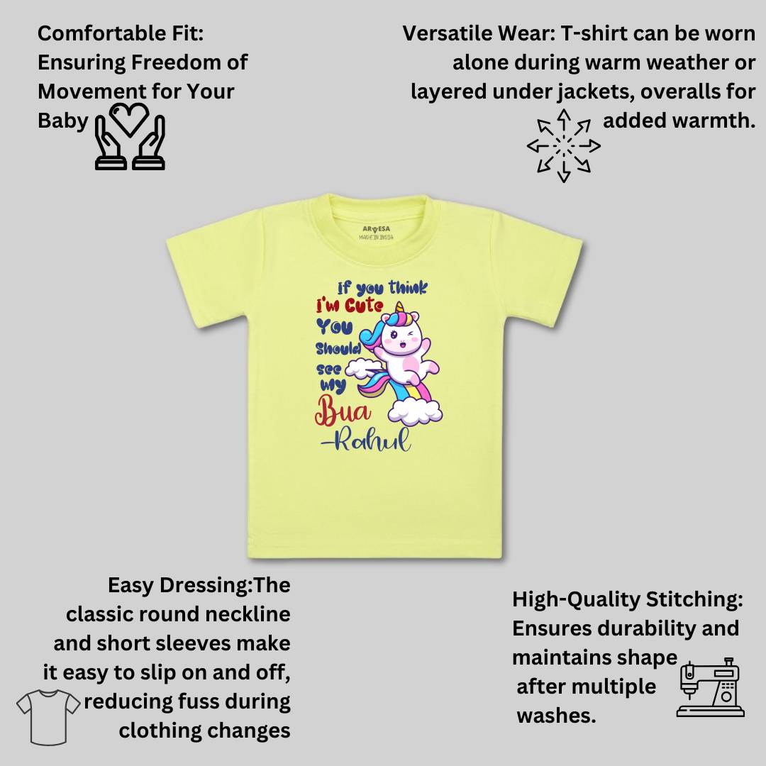 Arvesa I Am Cute You Should See My Bua Baby Boy & Girl Dress