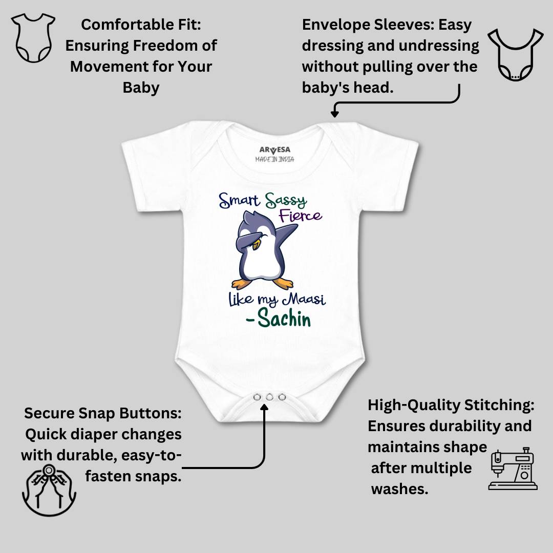 Arvesa Smart Sassy Like My Maasi Baby Boy & Girl Dress