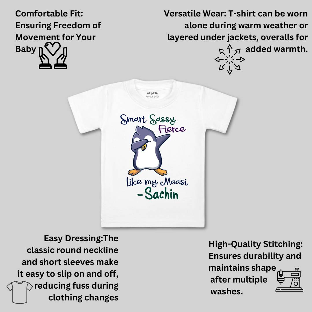 Arvesa Smart Sassy Like My Maasi Baby Boy & Girl Dress