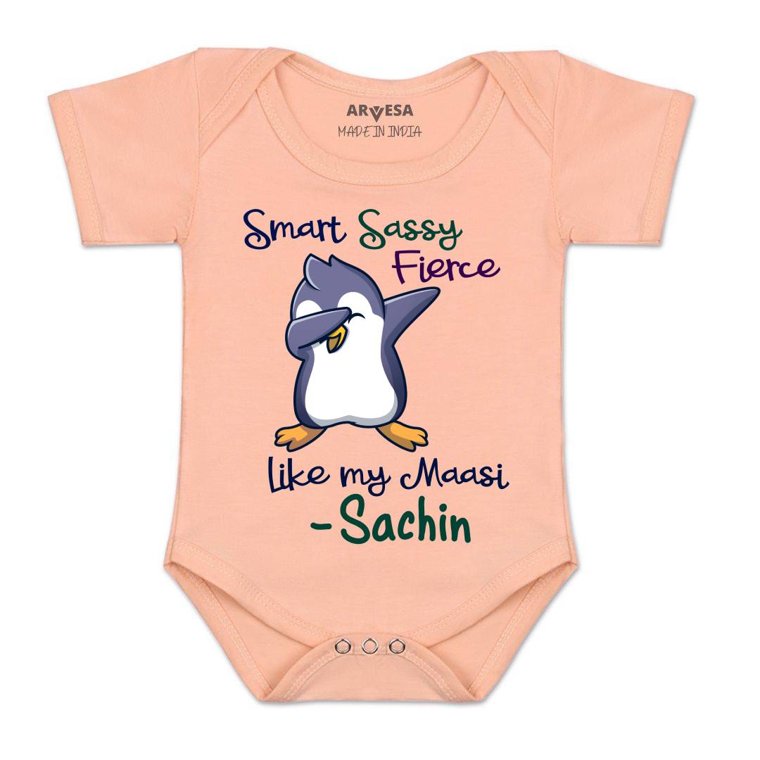 Arvesa Smart Sassy Like My Maasi Baby Boy & Girl Dress