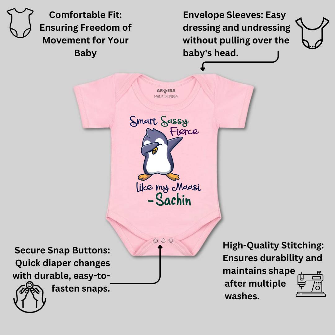 Arvesa Smart Sassy Like My Maasi Baby Boy & Girl Dress