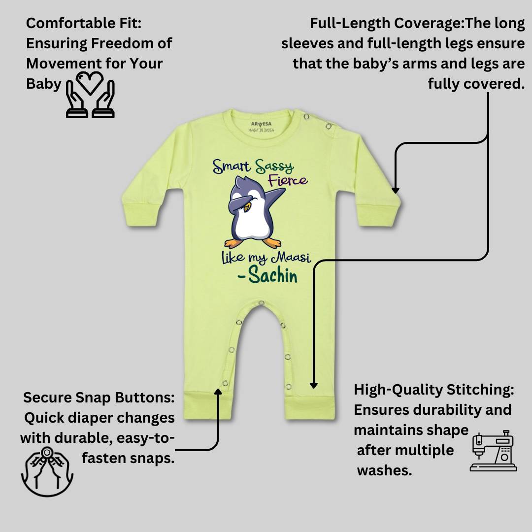 Arvesa Smart Sassy Like My Maasi Baby Boy & Girl Dress